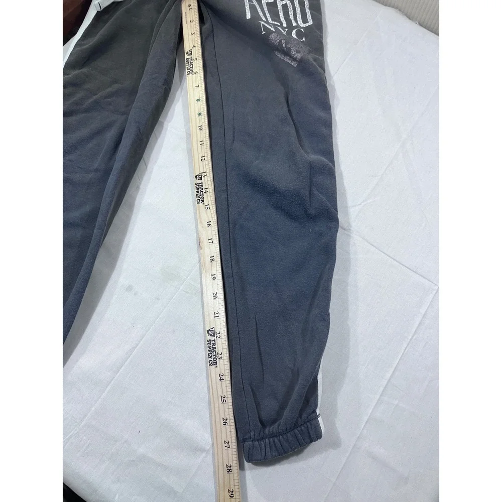 Aeropostale Aero NYC Heart Graphic Sweatpants Womens XS Charcoal‎ Grey Joggers